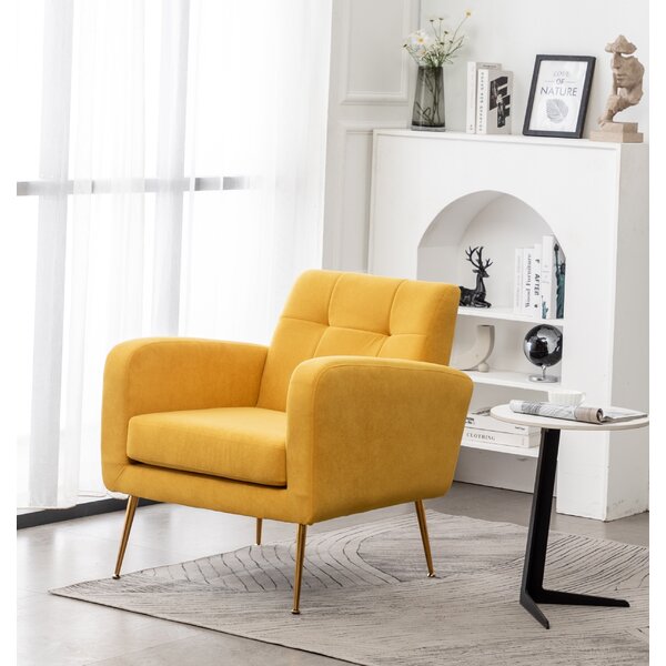 Yellow discount armchair wayfair